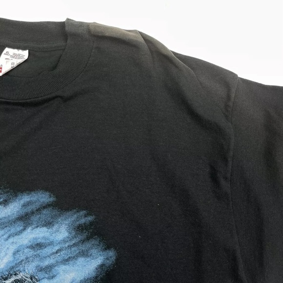 Vintage 90’s Conquer The Highway Black‎ Biker T Shirt Single Stitch Tee Size XL - Picture 5 of 5